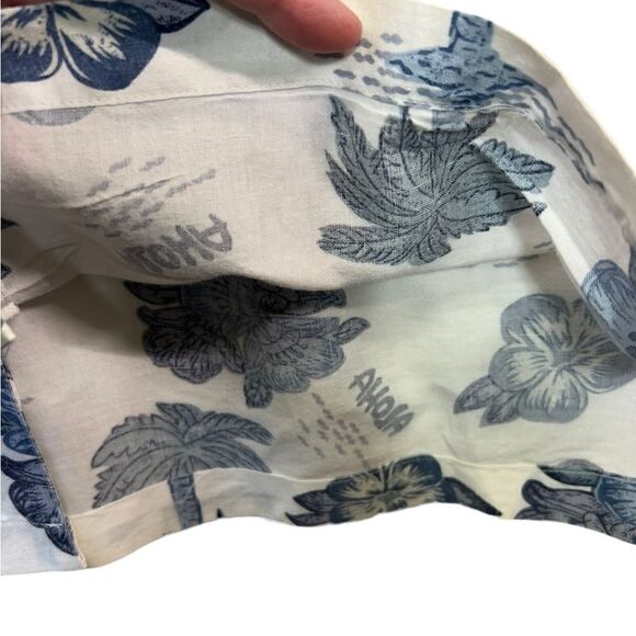Vtg 90s Bugle Boy Hawaiian raime cotton blend Short Sleeve Button down aloha L - Picture 5 of 15